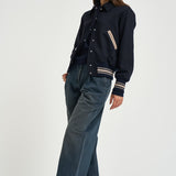 Bomber donna slim blu navy GWP02742 P00259551119 GOLDEN GOOSE 