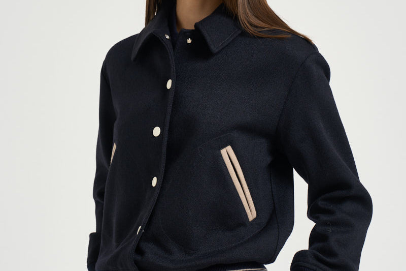 Bomber donna slim blu navy GWP02742 P00259551119 GOLDEN GOOSE 