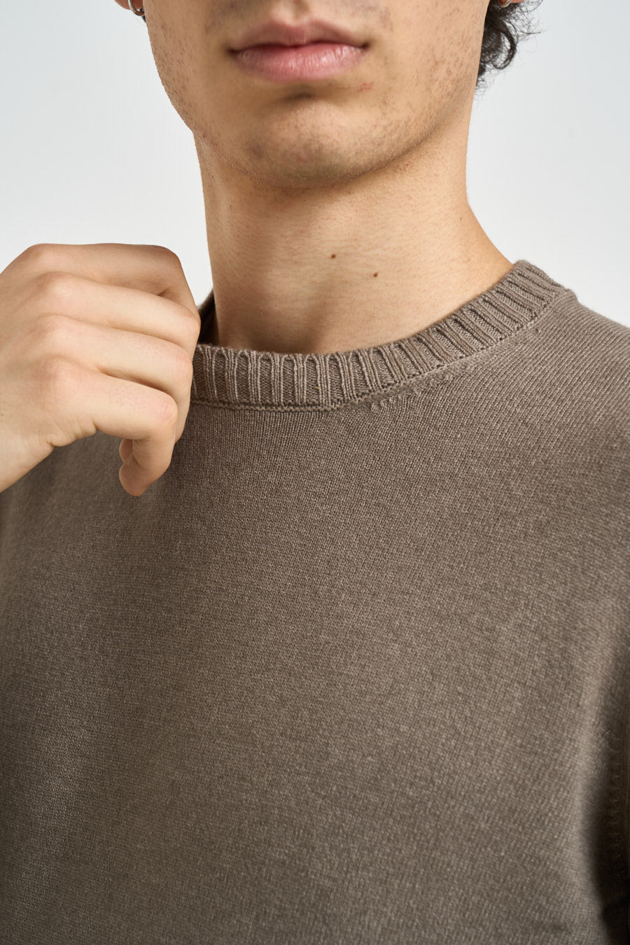 Maglia uomo girocollo tortora 57167 19588012 GRAN SASSO 