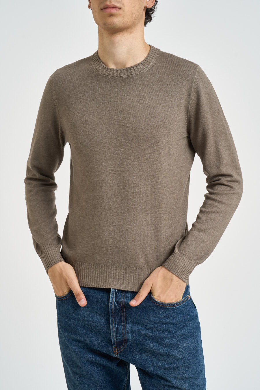 Maglia uomo girocollo tortora 57167 19588012 GRAN SASSO 