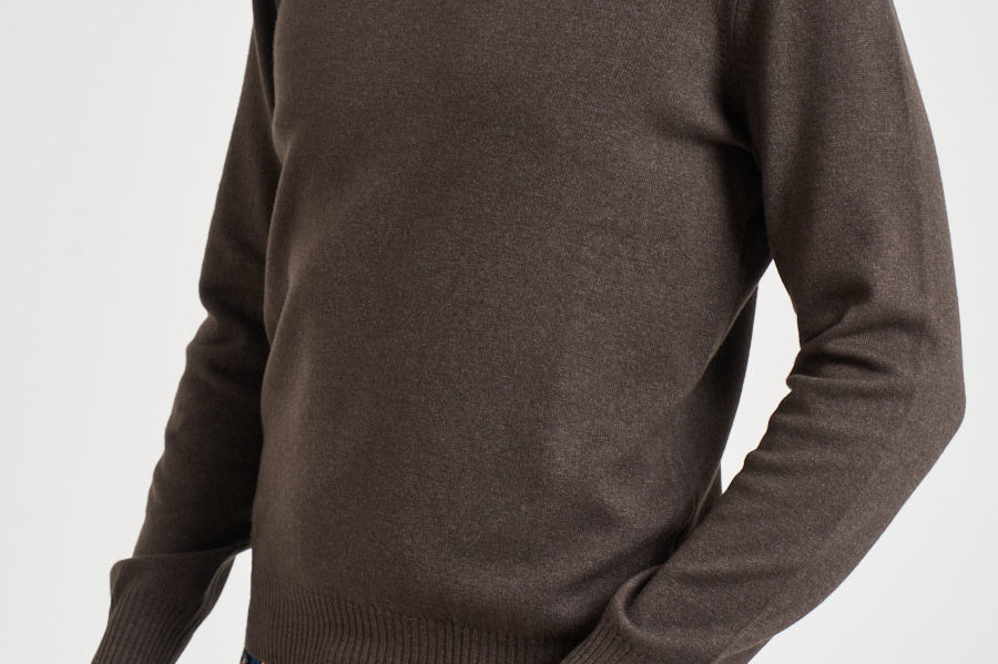 Maglia uomo girocollo marrone 57167 19588308 GRAN SASSO 