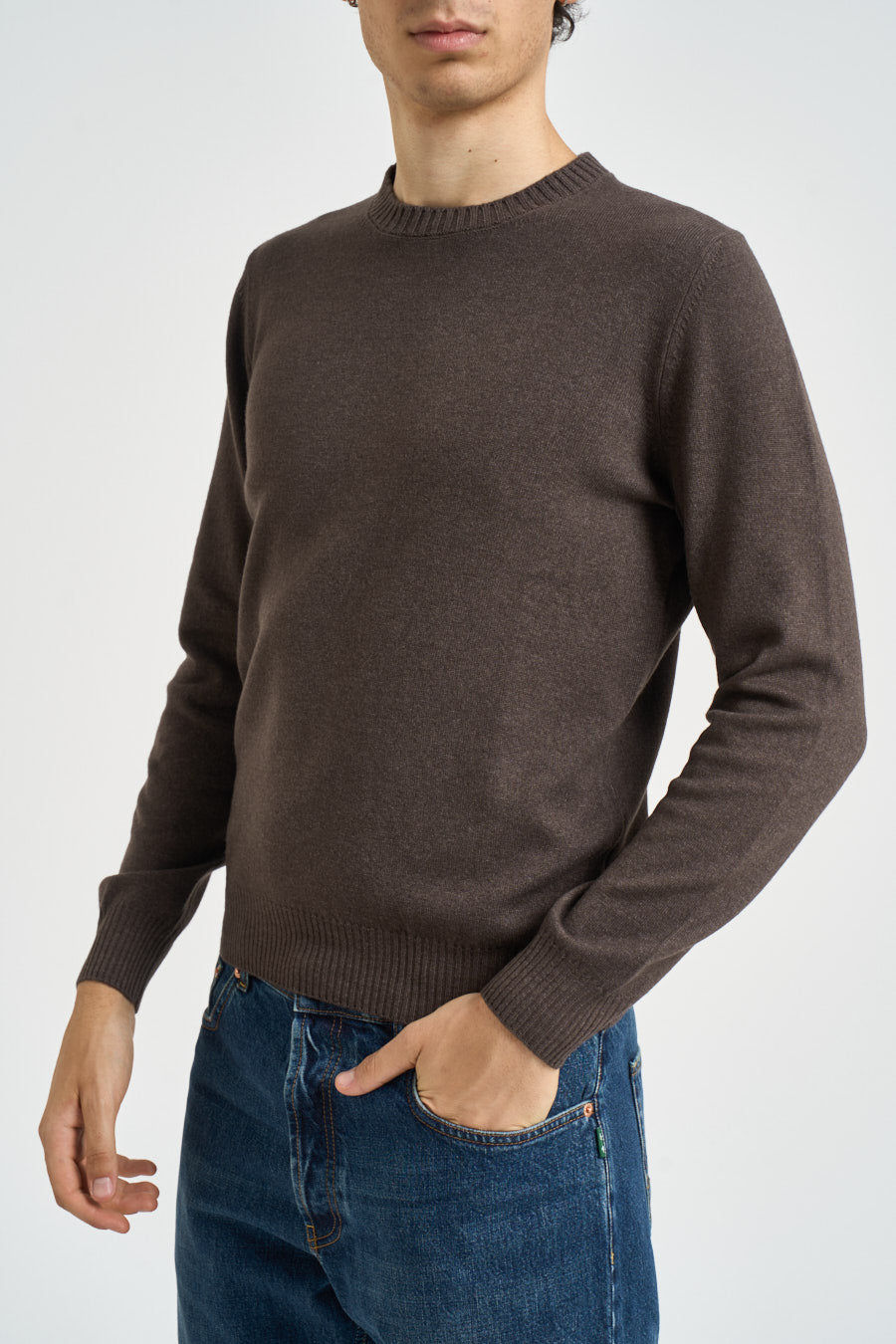 Maglia uomo girocollo marrone 57167 19588308 GRAN SASSO 