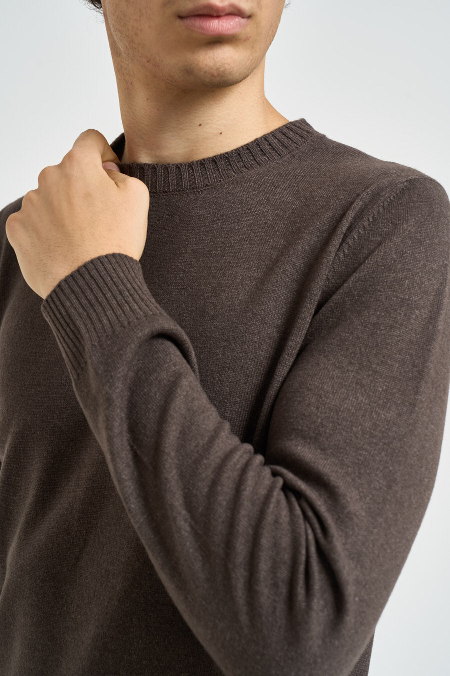 Maglia uomo girocollo marrone 57167 19588308 GRAN SASSO 