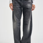 Jeans donna gamba dritta vintage nero BONNIE HEDWIGBLACK HAIKURE 