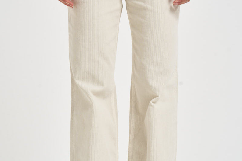 Pantalone donna Korea in velluto a coste panna KOREAVELVETPIER SNOW HAIKURE 