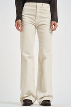 Pantalone donna Korea in velluto a coste panna KOREAVELVETPIER SNOW HAIKURE 