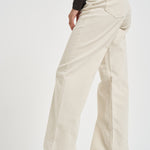 Pantalone donna Korea in velluto a coste panna KOREAVELVETPIER SNOW HAIKURE 
