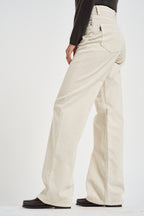 Pantalone donna Korea in velluto a coste panna KOREAVELVETPIER SNOW HAIKURE 