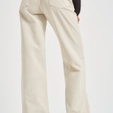 Pantalone donna Korea in velluto a coste panna KOREAVELVETPIER SNOW HAIKURE 
