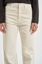 Pantalone donna Korea in velluto a coste panna KOREAVELVETPIER SNOW HAIKURE 