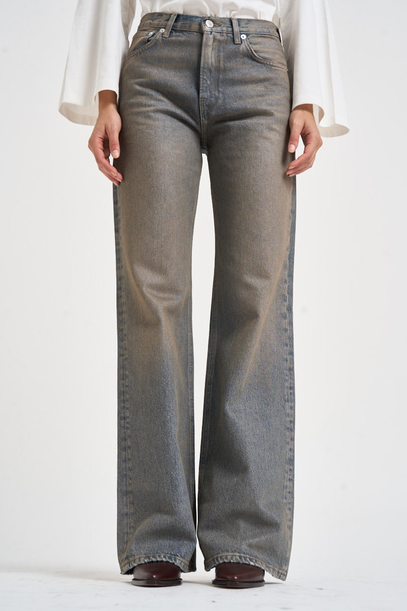 Jeans donna palazzo lavaggio vintage celesti KOREA ZIGGYBLUE HAIKURE 