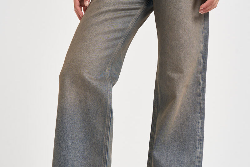Jeans donna palazzo lavaggio vintage celesti KOREA ZIGGYBLUE HAIKURE 