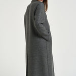 Cappotto donna Long Topcoat grigio melange AA1220 MIDDLEGREY HARRIS WHARF LONDON 