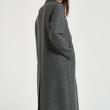 Cappotto donna Long Topcoat grigio melange AA1220 MIDDLEGREY HARRIS WHARF LONDON 