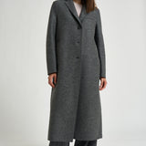 Cappotto donna Long Topcoat grigio melange AA1220 MIDDLEGREY HARRIS WHARF LONDON 