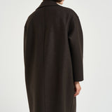 Cappotto donna doppiopetto marrone scuro AC1487 DARKBROWN HARRIS WHARF LONDON 