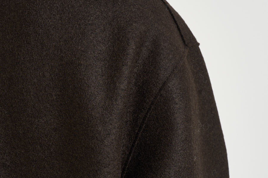 Cappotto donna doppiopetto marrone scuro AC1487 DARKBROWN HARRIS WHARF LONDON 