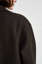 Cappotto donna doppiopetto marrone scuro AC1487 DARKBROWN HARRIS WHARF LONDON 