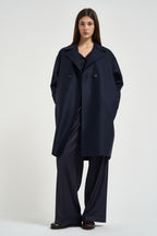 Cappotto donna midi doppiopetto blu AC1487 NAVYBLUE HARRIS WHARF LONDON 