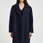 Cappotto donna doppiopetto blu AC1487 NAVYBLUE HARRIS WHARF LONDON 
