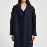 Cappotto donna doppiopetto blu AC1487 NAVYBLUE HARRIS WHARF LONDON 