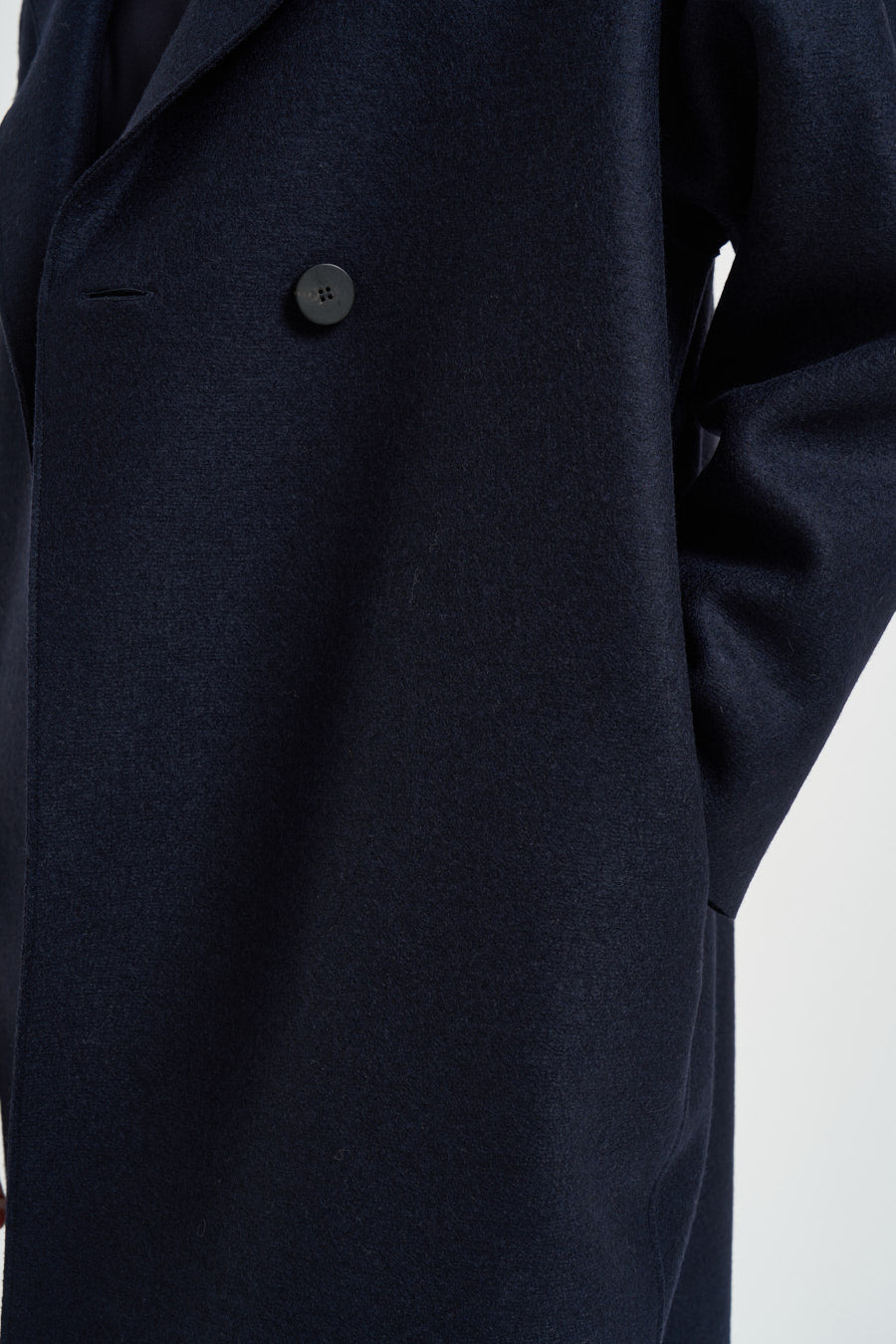 Cappotto donna midi doppiopetto blu AC1487 NAVYBLUE HARRIS WHARF LONDON 