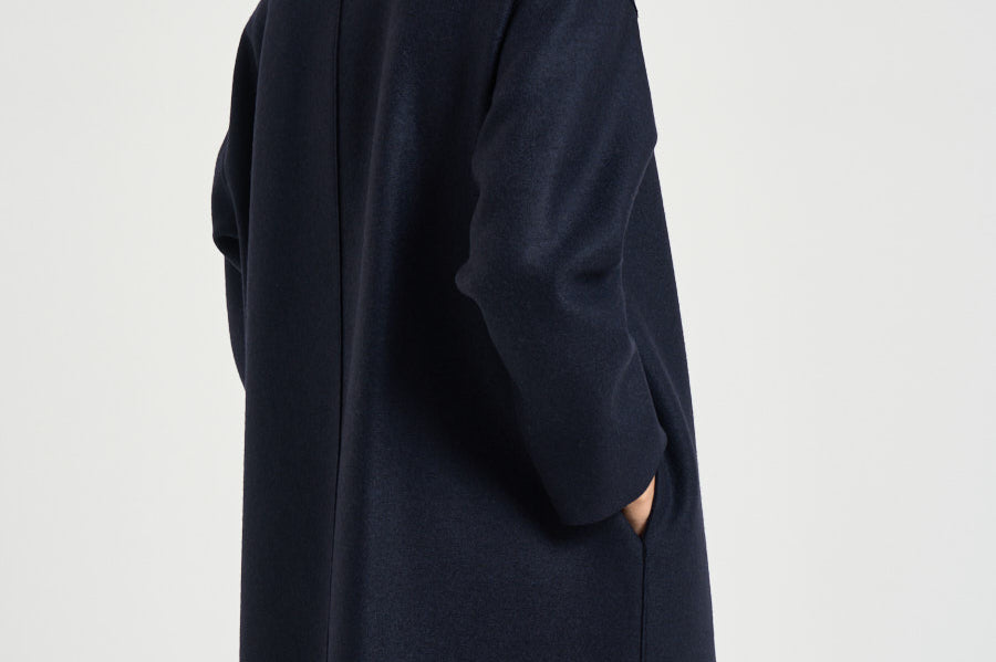Cappotto donna doppiopetto blu AC1487 NAVYBLUE HARRIS WHARF LONDON 