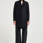 Cappotto donna midi monopetto nero AE1301 BLACK HARRIS WHARF LONDON 
