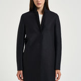 Cappotto donna midi monopetto nero AE1301 BLACK HARRIS WHARF LONDON 