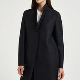 Cappotto donna midi monopetto nero AE1301 BLACK HARRIS WHARF LONDON 