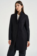 Cappotto donna coocun midi nero AE1301 BLACK HARRIS WHARF LONDON 