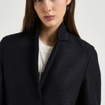 Cappotto donna midi monopetto nero AE1301 BLACK HARRIS WHARF LONDON 