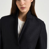 Cappotto donna midi monopetto nero AE1301 BLACK HARRIS WHARF LONDON 