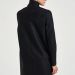 Cappotto donna midi monopetto nero AE1301 BLACK HARRIS WHARF LONDON 