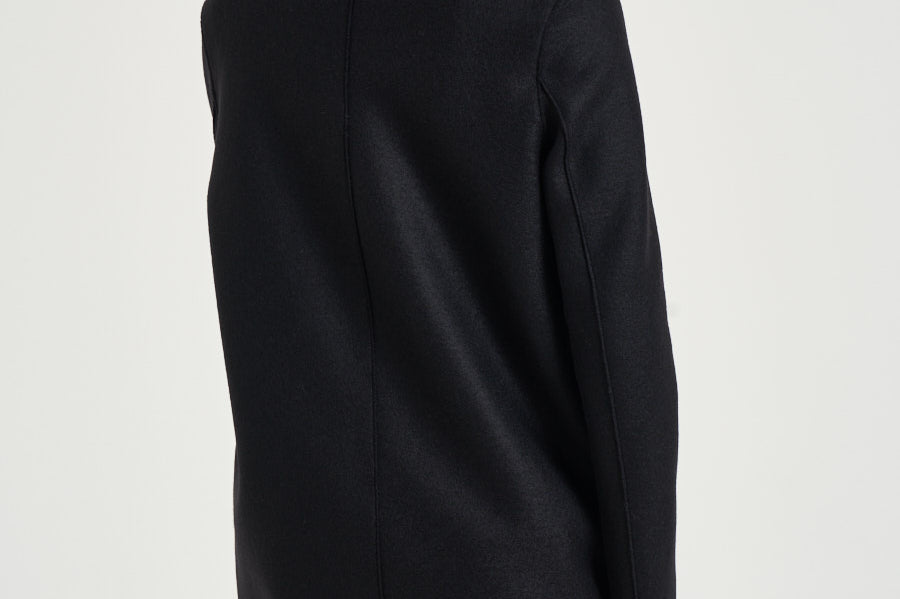 Cappotto donna midi monopetto nero AE1301 BLACK HARRIS WHARF LONDON 