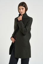 Cappotto donna coocun midi verde militare AE1301 DARKKHAKI HARRIS WHARF LONDON 