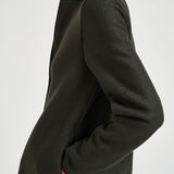 Cappotto donna midi monopetto verde militare AE1301 DARKKHAKI HARRIS WHARF LONDON 