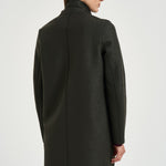 Cappotto donna midi monopetto verde militare AE1301 DARKKHAKI HARRIS WHARF LONDON 