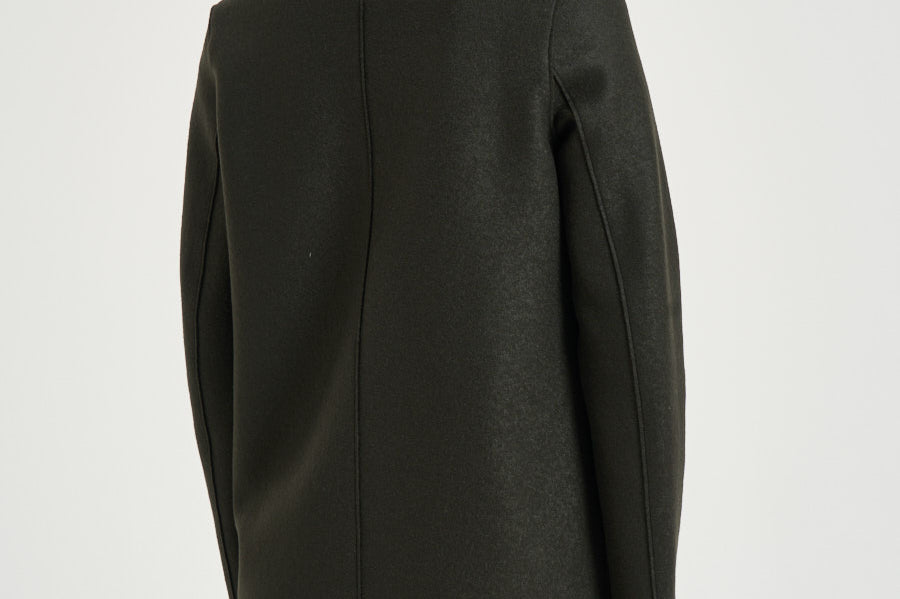 Cappotto donna midi monopetto verde militare AE1301 DARKKHAKI HARRIS WHARF LONDON 