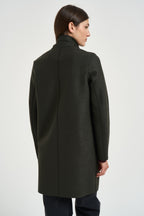 Cappotto donna coocun midi verde militare AE1301 DARKKHAKI HARRIS WHARF LONDON 