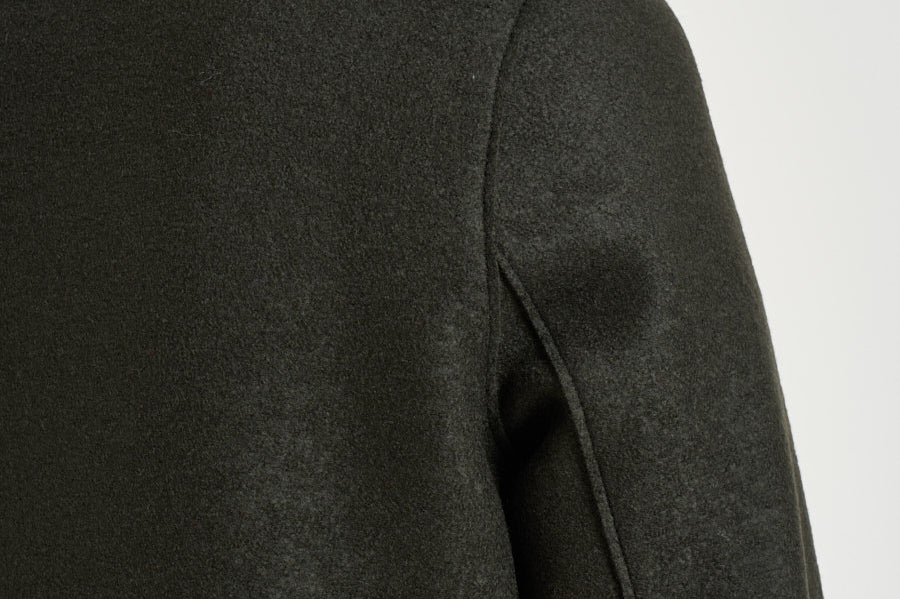 Cappotto donna midi monopetto verde militare AE1301 DARKKHAKI HARRIS WHARF LONDON 