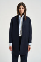 Cappotto donna Coocun midi blu notte AE1301 NAVYBLUE HARRIS WHARF LONDON 