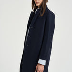 Cappotto donna Coocun midi blu notte AE1301 NAVYBLUE HARRIS WHARF LONDON 