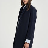 Cappotto donna Coocun midi blu notte AE1301 NAVYBLUE HARRIS WHARF LONDON 