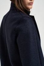 Cappotto donna Coocun midi blu notte AE1301 NAVYBLUE HARRIS WHARF LONDON 