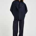 Cappotto donna over peacoat blu notte AG2482 NAVYBLUE HARRIS WHARF LONDON 