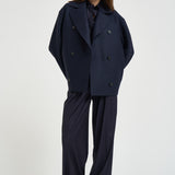 Cappotto donna over peacoat blu notte AG2482 NAVYBLUE HARRIS WHARF LONDON 