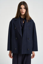 Caban donna over blu notte AG2482 NAVYBLUE HARRIS WHARF LONDON 