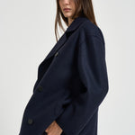 Cappotto donna over peacoat blu notte AG2482 NAVYBLUE HARRIS WHARF LONDON 