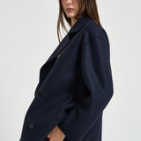 Cappotto donna over peacoat blu notte AG2482 NAVYBLUE HARRIS WHARF LONDON 